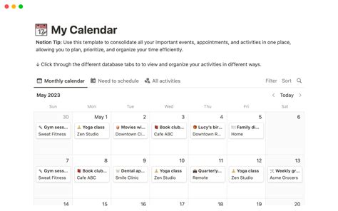 Notion Calendar Checklist - Norah Annelise