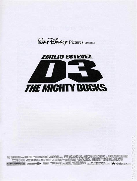 D3 The Mighty Ducks Media Press Kit (1996) comic books