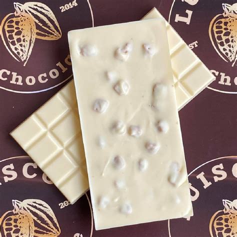 White Chocolate with Caramel Fudge 100g Bar | Luisco Chocolate