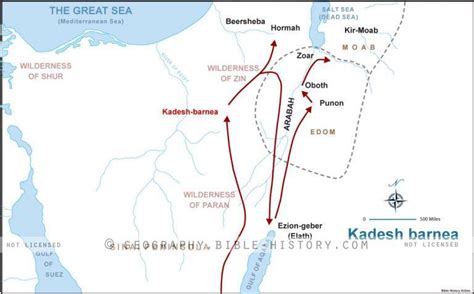 Numbers Kadesh Barnea - Basic Map (72 DPI) 1-Year License - Bible Maps ...