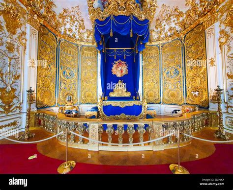 Ettal, Germany - July 03, 2021: Schloss Linderhof Palace interior. It is located near the ...