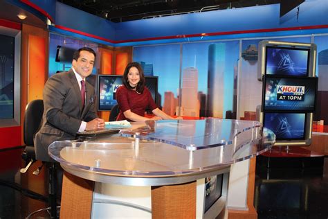 KHOU 11 News Anchors Vicente Arenas and Rekha Muddaraj getting ready to ...