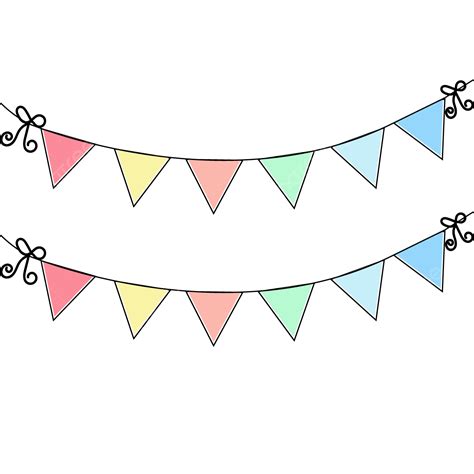 Bunting Vector Hd Images, Pretty Cartoon Bunting, Cartoon Clipart, Bunting Clipart, Pretty ...