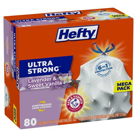 Hefty® Ultra Strong Tall Kitchen Trash Bags, 13 Gallon, 80 Bags ...