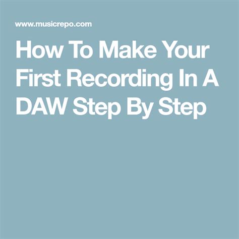 Recording DAW Tutorials For Beginners - Home Recording Pro