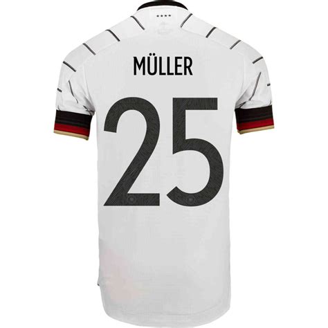 2020 adidas Thomas Muller Germany Home Authentic Jersey - SoccerPro