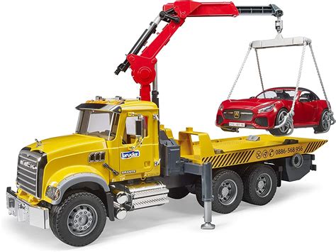 MACK GRANITE TOW TRUCK WITH ROADSTER - THE TOY STORE