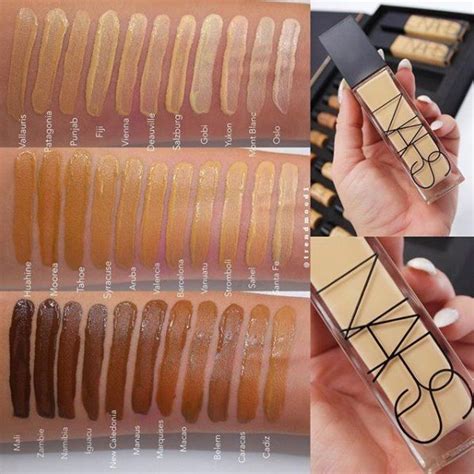 NARS: Natural Radiant Longwear Foundation | Foundation swatches, Foundation shades, Longwear ...