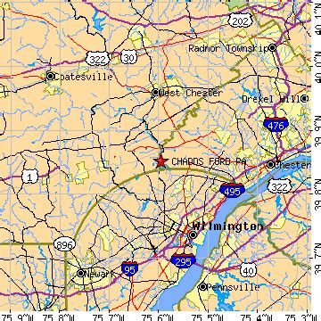 Chadds Ford, Pennsylvania (PA) ~ population data, races, housing & economy