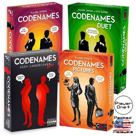 Codenames Base And Duet Pictures Deep Undercover Strategy Word Card Game Spy Family Fun Party ...