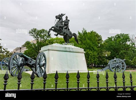 General Jackson Statue Lafayette Square Washington DC Stock Photo - Alamy