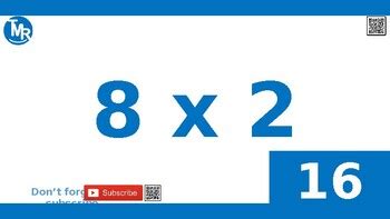 FREE 8 Times Tables Flash Cards - Digital by The Math Review | TPT