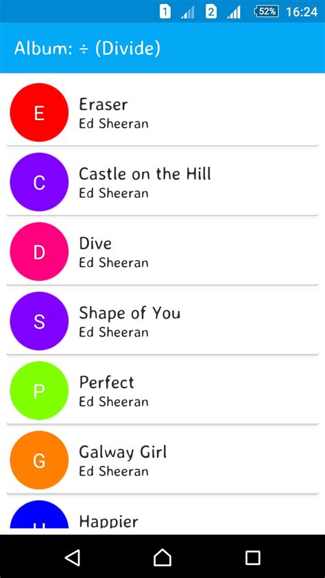 Android İndirme için (÷) Divide - Ed Sheeran Lyrics APK