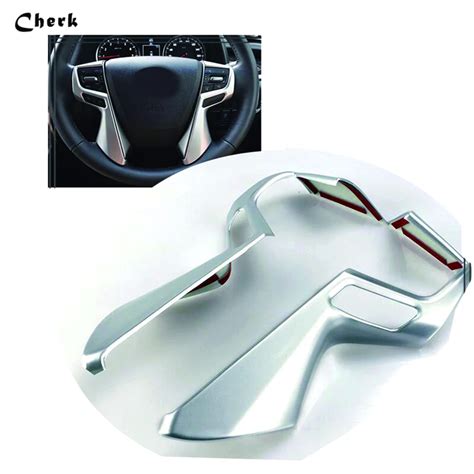 New Silver Chrome! Interior Accessories ABS Chrome Trim For Toyota Alphard 2016 Steering Wheel U ...