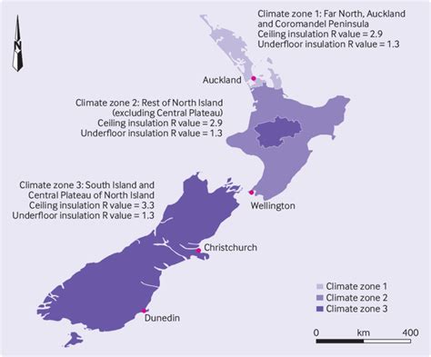 | Map of New Zealand climate zones. R value is the thermal resistance... | Download Scientific ...