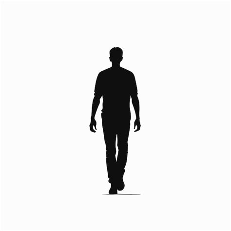 Premium Vector | Man walking silhouette flat vector design illustration