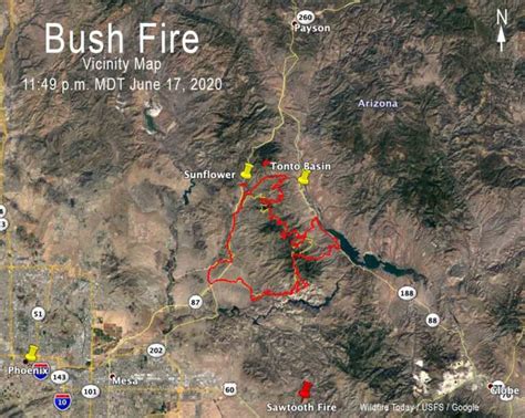 Firefighters battling the "Bush Fire" on both sides of the Mazatzal Mountains - Wildfire Today