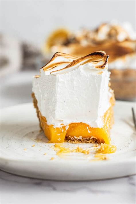 Lemon Meringue Pie with Graham Cracker Crust - Baking With Butter