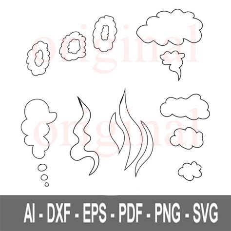 Smoke Silhouette BUNDLE Smoke Svg Smoke Clipart Smoke Cut - Etsy Canada