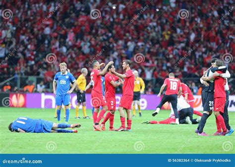 FC Sevilla Players React after Winning UEFA Europa League Final Editorial Stock Image - Image of ...