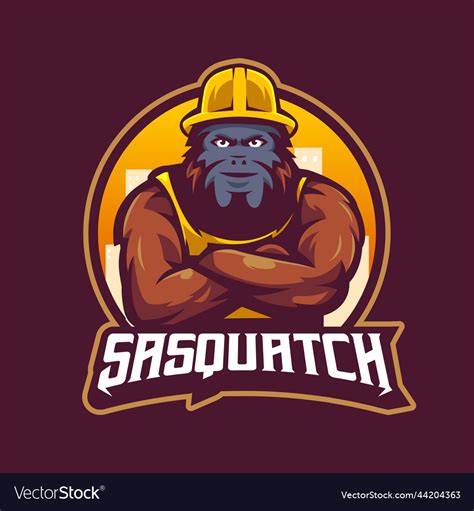 Sasquatch mascot logo Royalty Free Vector Image