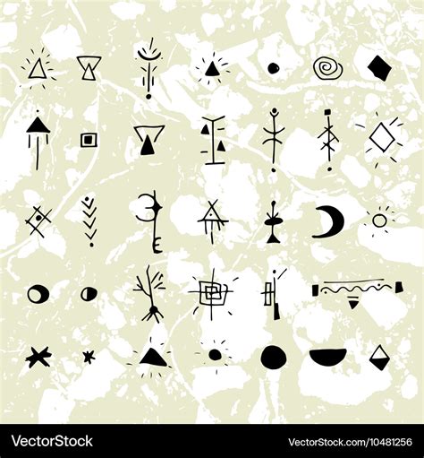 The mystical signs and symbols Royalty Free Vector Image