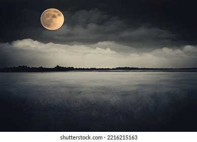 Eerie Full Moon Night Stock Illustration 2216215163 | Shutterstock