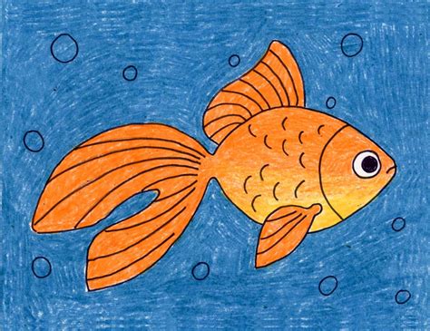 How to Draw a Goldfish · Art Projects for Kids | Goldfish art, Kids art projects, Art projects