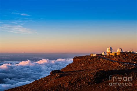 Haleakala Observatory at Sunrise in Maui. Photograph by Jamie Pham - Pixels