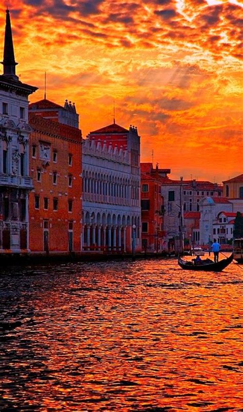 Amazing Sunset Venice, Italy | Places to travel, Places to visit, Travel