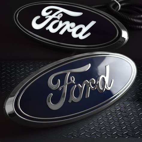 Ford 9" Lighted Front Grill Emblem - Mr. Kustom Auto Accessories and Customizing