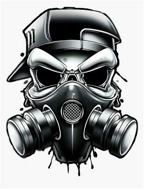 Skull Gas Mask Png - Gas Mask Skull Graffiti, Transparent Png , Transparent Png Image - PNGitem