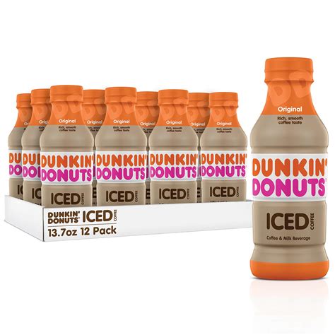 Dunkin Donuts Iced Coffee, Original, 13.7 Fluid Ounce (Pack of 12)- Buy ...