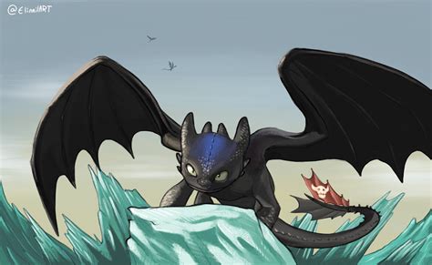 Toothless from how to train your dragon by ElinnilART on DeviantArt