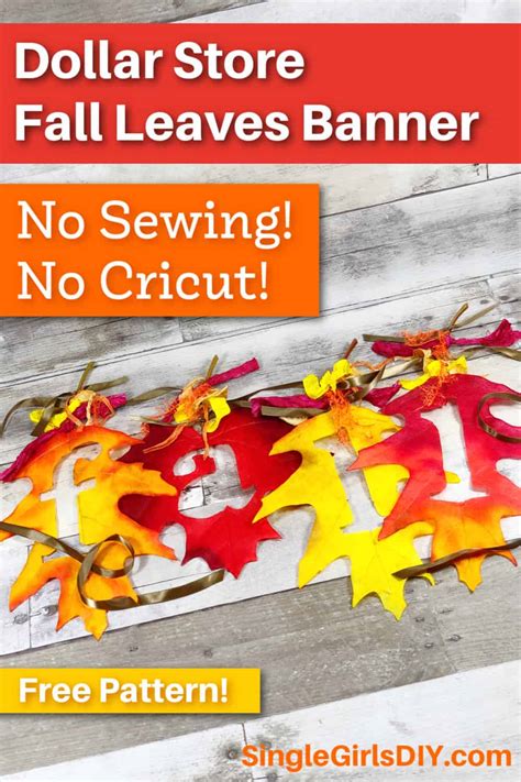 Easy Fall Leaves Banner - No Sew! - Single Girl's DIY