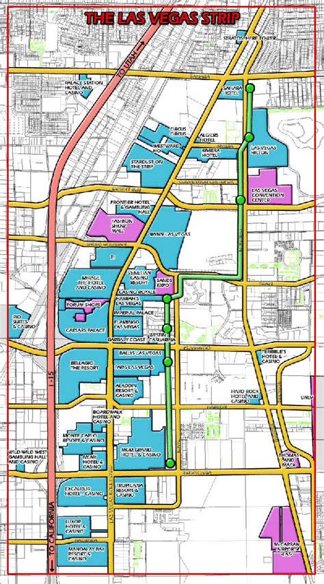 Exploring The Strip Las Vegas Map In 2023 - World Map Colored Continents