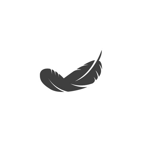 Vector sign of the feather symbol is isolated on a white background ...