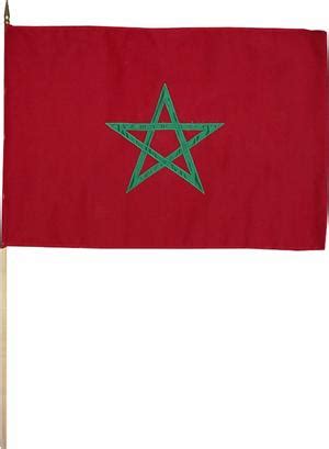 MASC2436 - MOORISH AMERICAN FLAG, 2' X 3' ON DOWEL