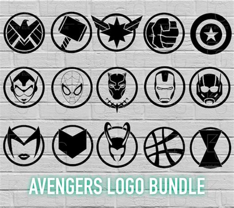 Marvel Avengers Logo Bundle 15 Pack Svg Png Eps Dxf - Etsy UK