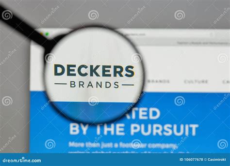 Milan, Italy - August 10, 2017: Deckers Outdoor Logo on the Webs Editorial Stock Photo - Image ...