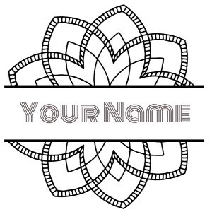 Printable Mandalas with Your Name or Monogram