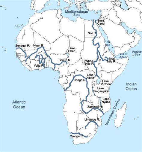 Africa Map Rivers And Mountains | Images and Photos finder