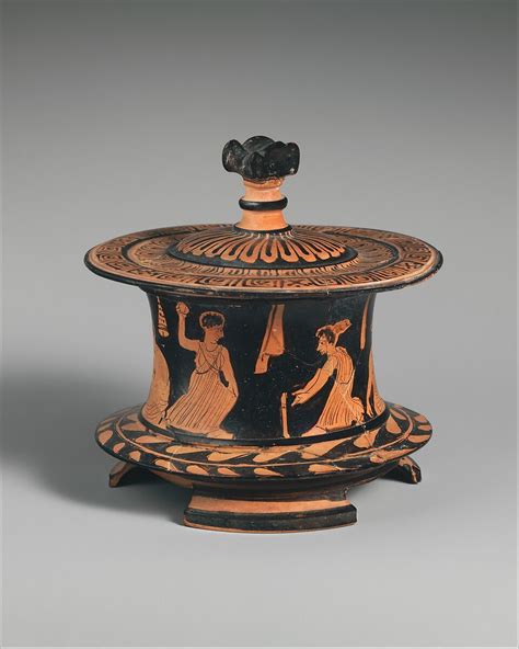 Terracotta pyxis (box) | Greek, Attic | Classical | The Metropolitan ...