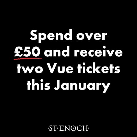 Spend over £50 and get two Vue Cinema tickets