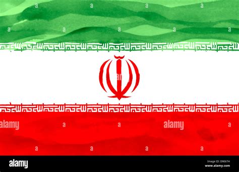 Painted flag of Iran Stock Photo - Alamy