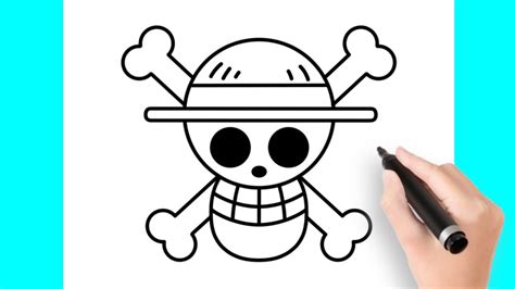 How to draw Luffy's Pirate Flag - YouTube