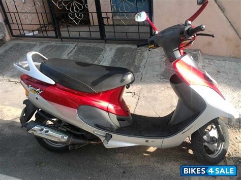 Used 2004 model TVS Scooty Pep for sale in Bangalore. ID 50383. Red And Silver colour - Bikes4Sale