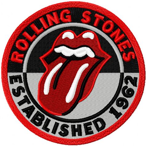 Rolling Stones logo embroidery design