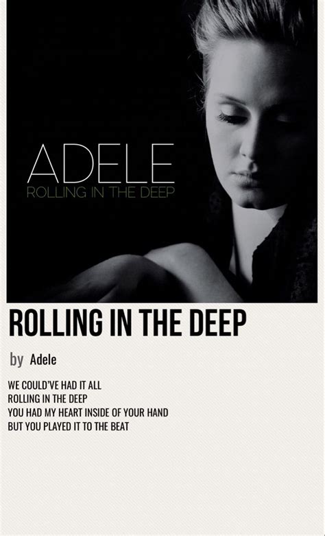 Deshonestidad matar barbilla adele rolling in the deep album cover abuela Vueltas y vueltas Confiar