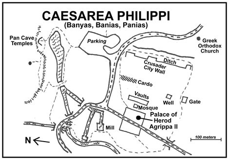 Caesarea Philippi Israel Map